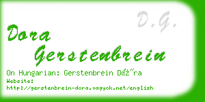 dora gerstenbrein business card